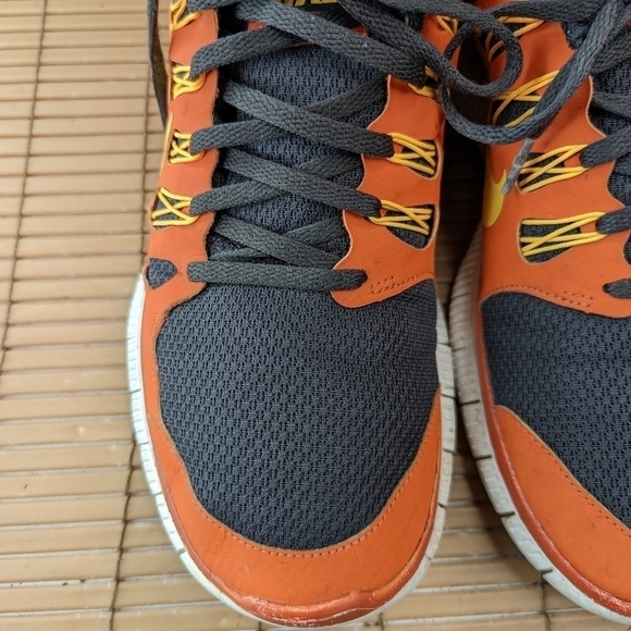 Nike Free 5.0 Men\'s Running Shoes Very Rare Orange/ Black 579959-088 Size 11.5. main image 7